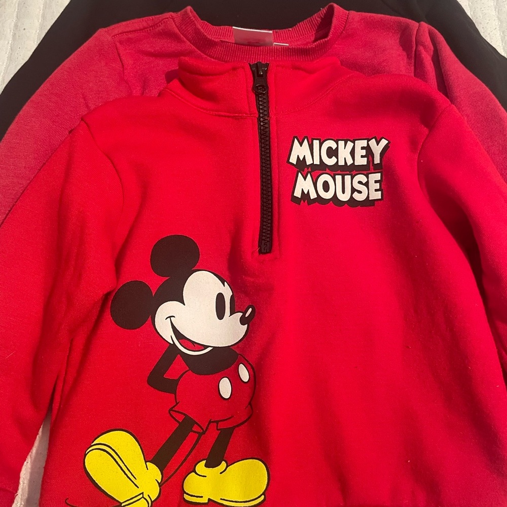 Toddler boy, sweaters Zara, and Mickey Mouse in 2T